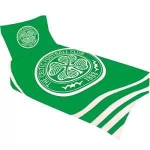 Celtic FC Single Duvet Set (One Size) (Green)
