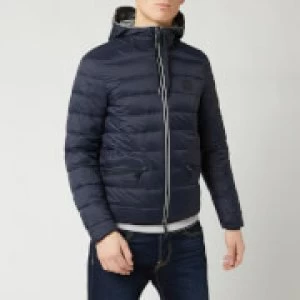 Armani Exchange Padded Down Hooded Jacket Navy Size S Men