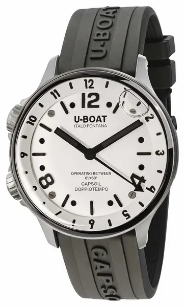 U-Boat 8888/B CAPSOIL DOPPIOTEMPO 45 SS White DIAL Watch