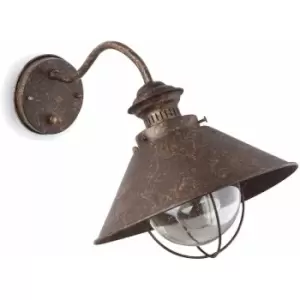 08-faro - Nautica dark brown garden wall light H26cm 1 bulb