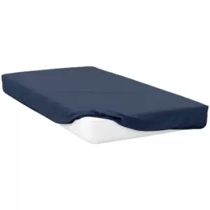 Belledorm 200 Thread Count Egyptian Cotton Fitted Sheet (Superking) (Navy) - Navy