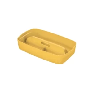 MyBox Cosy Organiser Tray with Handle Small, Storage, W 307 X H 56 X D 181 MM, Warm Yellow