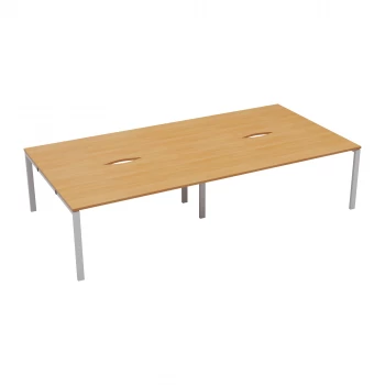 CB 4 Person Bench 1400 x 800 - Beech Top and White Legs