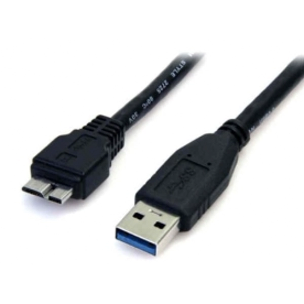 StarTech 0.5m 1.5 feet Black SuperSpeed USB 3.0 Cable A to Micro B MM