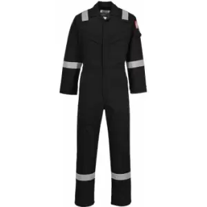 Portwest FR50 Black Sz XL Regular Flame Resistant Anti-Static Boiler Suit Coverall Overall