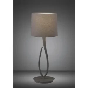 Lua Table Lamp 1 Bulb E27, Large ash gray with ash gray shade