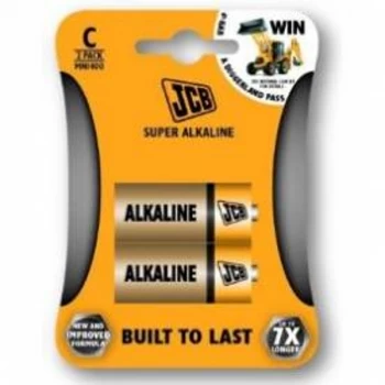 JCB C Super Alkaline Batteries New 2 Pack x 29