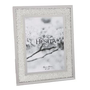 6" x 8" - HESTIA? Mirrored Photo Frame with Crystal Inlay