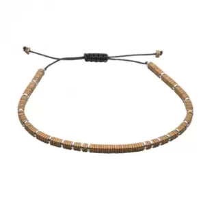 Bronze Hematite Black Cord Bracelet B5441