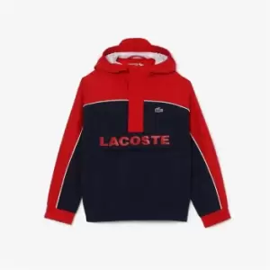 Boys' Lacoste SPORT Water-Repellent Jacket Size 12 yrs Red / Navy Blue