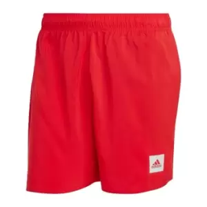 adidas Short Length Solid Swim Shorts Mens - Red