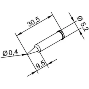 Ersa 102 PD LF 04 Soldering tip Pencil-shaped, ERSADUR Tip size 0.4mm Content