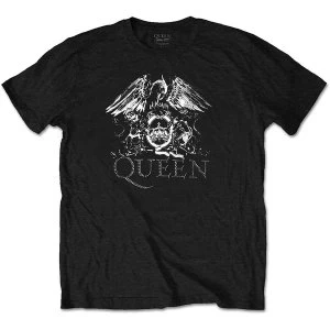 Queen - Crest Logo Mens XX-Large T-Shirt - Black