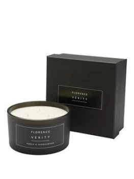 Florence Verity 3 Wick Large Candle - Amber & Sandalwood