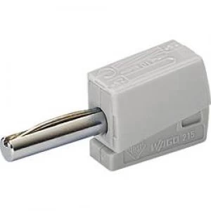 Jack plug Plug straight Pin diameter 4mm Grey WAGO