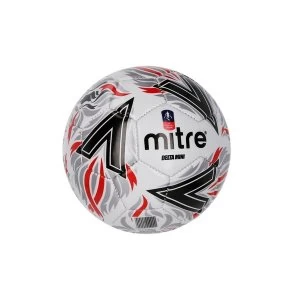 Mitre Delta Mini FA Football White/Black/Red Mini (Size 1)