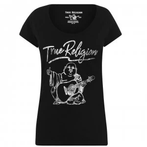 True Religion Buddah V Neck t Shirt - Black 1001