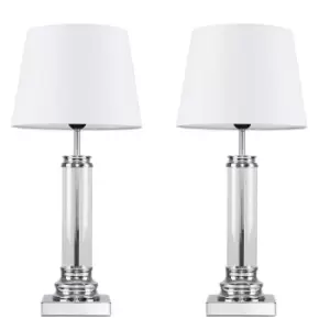 Pair of Silver Table Lamp