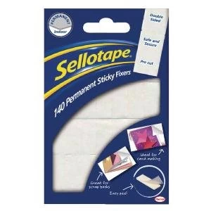 Sellotape Sticky Fixers Permanent 12x25mm Pack of 140 1445422