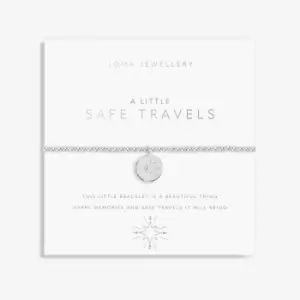 Safe Travels Silver 17.5cm Stretch Bracelet 6062