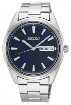 Seiko Mens Stainless Steel Bracelet Blue Dial SUR341P1 Watch