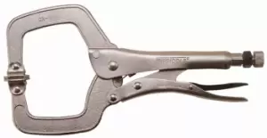 Teng Tools 406P 11" C Clamp Self-Locking Pliers With Swivel Pads