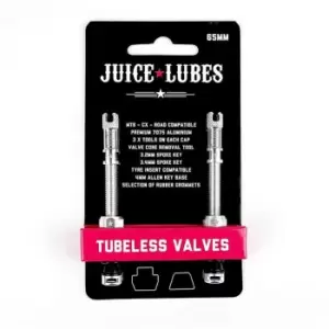 Juice Lubes Tubeless Valves, 65mm, Silver - Silver