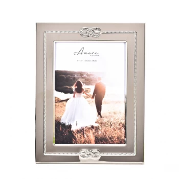 Amore Nickel-Plated Infinity Knot Photo Frame - 5" x 7"
