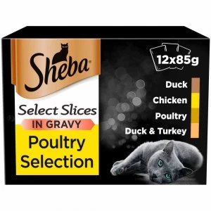 Sheba Select Slices Poultry in Gravy Cat Food 12 x 85g