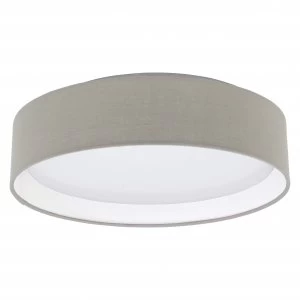 EGLO LED Taupe Fabric Ceiling Light Warm White - 31589