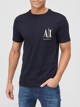Armani Exchange AX Small Icon Logo T-Shirt Navy Size S Men