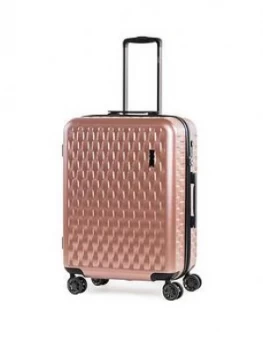 Rock Luggage Allure Medium 8-Wheel Suitcase - Rose Pink