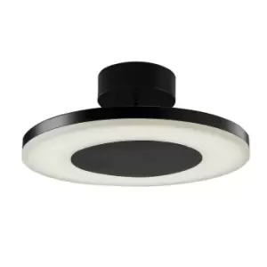 Discobolo LED Ceiling, 1800lm, Matt Black / Frosted Acrylic, 3yrs Warranty