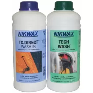 Nikwax Tech Wash/Tx Direct Wash-In Twin Pack - 1 Lt - 137P03