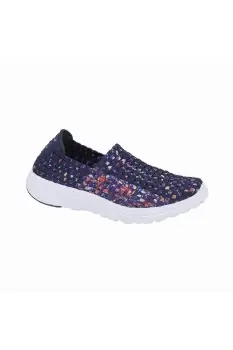Dek Womens/Ladies Interlaced Lightweight Memory Foam Shoes (5 UK) (Purple/Navy)