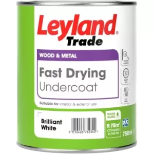Leyland Trade Fast Drying Undercoat Paint - Brilliant White - 750ml - Brilliant White