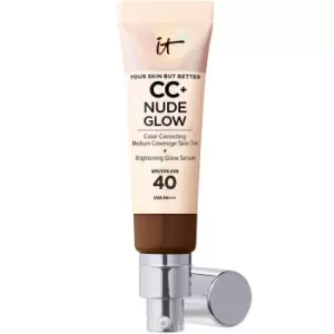 IT Cosmetics CC+ and Nude Glow Lightweight Foundation and Glow Serum with SPF40 32ml (Various Shades) - Neutral Deep