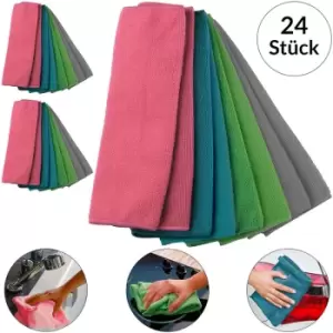 Microfibre Cleaning Cloth 12x12" Extremly Absorbent Soft Lint-free 24 Stuck (de) - Deuba