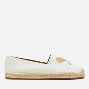 Kate Spade New York Womens Doubles Canvas Espdrilles - Optic White - UK 4