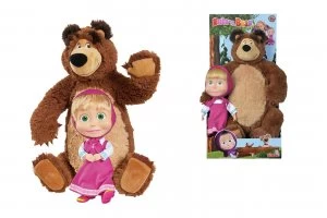 Masha and the Bear Big Bear and Big Doll Soft Toy