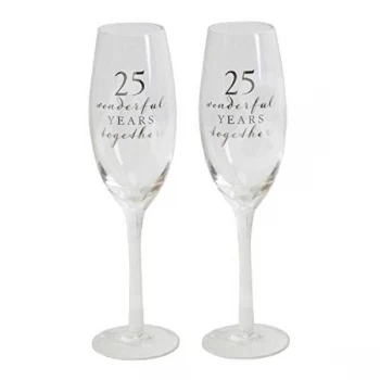 Amore By Juliana Champagne Flute Set - 25th Anniversary