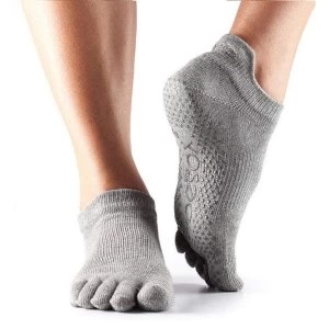 Toesox Low Rise Full Toe Socks Heather rey Small UK Size 3.5 - 5.5