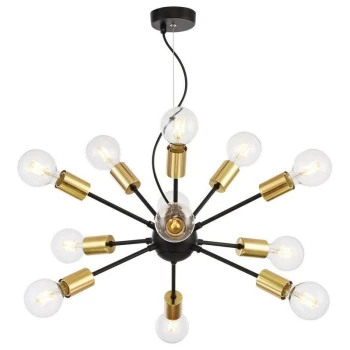 Maytoni Lighting - Jackson Ceiling Pendant Lamp Black, 12 Light, E27