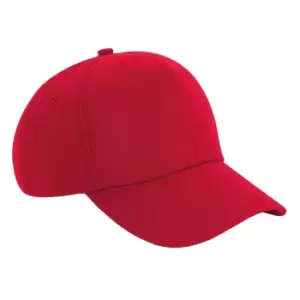 Beechfield Authentic 5 Panel Cap (One Size) (Classic Red)