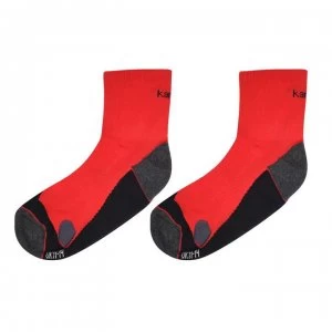 Karrimor Dri Skin 2 Pack Running Socks Mens - Red/Black