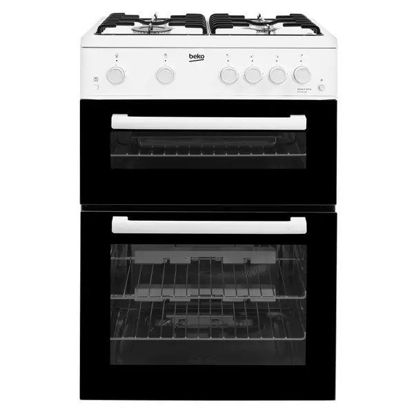 Beko KTG611W 60cm Freestanding Gas Cooker with Full Width Gas Grill - White - A+ Rated