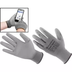 Blackrock Smart Touch Palm Gloves in Grey, Size Medium Polyurethane