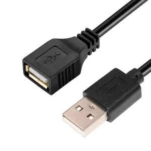 USB 2.0 A (M) to USB 2.0 A (F) 1.8m Black OEM Extension Data Cable