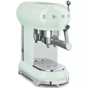 Smeg ECF01PGUK Espresso Coffee Machine - Pastel Green, Stainless Steel - ["Green"]