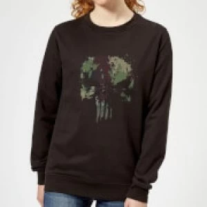 Marvel Camo Skull Womens Sweatshirt - Black - XL